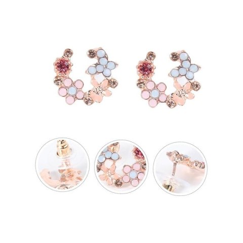 Kolczyki - WIANEK z kwiatami, kolorowy