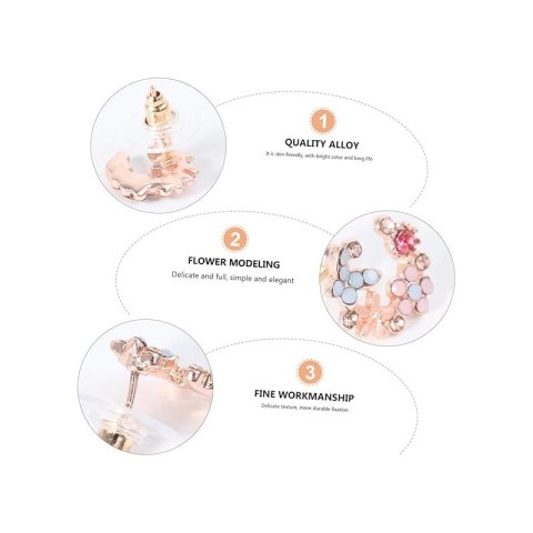 Kolczyki - WIANEK z kwiatami, kolorowy