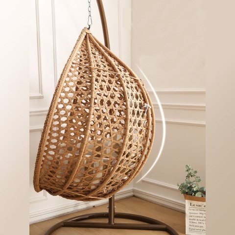 FOTEL wiszący / huśtawka / kokon z brązowymi poduszkami