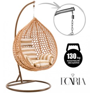 FOTEL wiszący / huśtawka / kokon z poduszkami w pasy