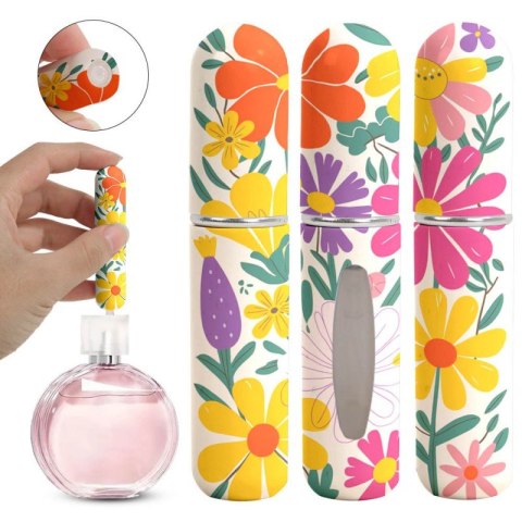 Zestaw 2szt. ATOMIZERÓW podróżnych na perfumy (5 ml) KWIATY