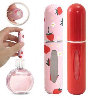 Zestaw 2szt. ATOMIZERÓW podróżnych na perfumy (5 ml) TRUSKAWKI