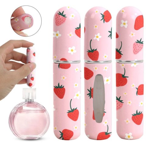 Zestaw 2szt. ATOMIZERÓW podróżnych na perfumy (5 ml) TRUSKAWKI