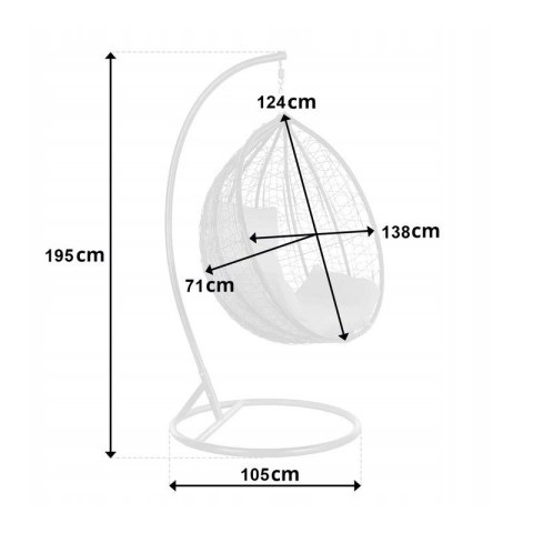FOTEL wiszący / huśtawka / kokon (2- osobowy)