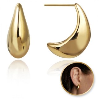 Kolczyki - księżyce / duże, ze stali szlachetnej