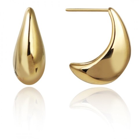 Kolczyki - księżyce / duże, ze stali szlachetnej
