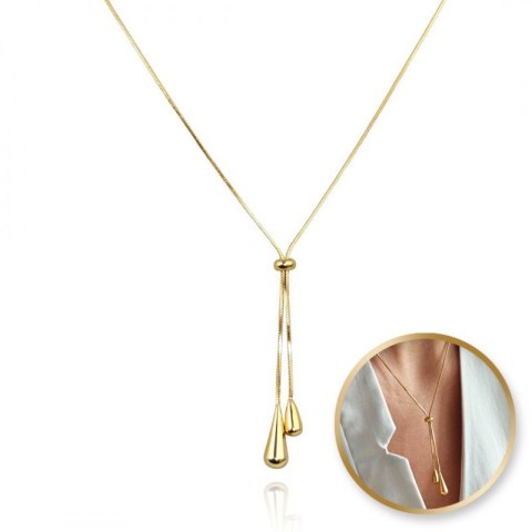 Naszyjnik - łezki / stal szlachetna