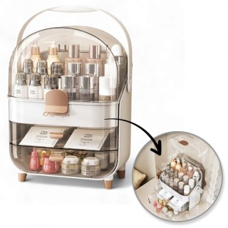 Organizer / szkatułka na kosmetyki, biżuterię, biały 38 x 27 x 18 cm