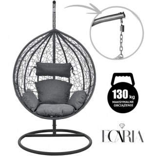 FOTEL wiszący / huśtawka / kokon z poduszkami grafit