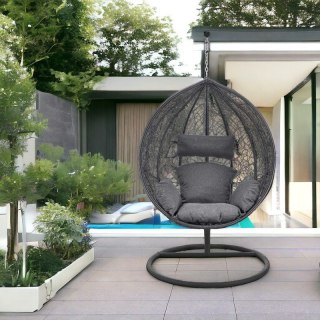 FOTEL wiszący / huśtawka / kokon z poduszkami grafit